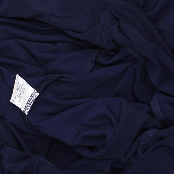 NWT Ny Collection Womens Petite Cropped Pull On Pants with Sash Navy Blue PL - Picture 6 of 7